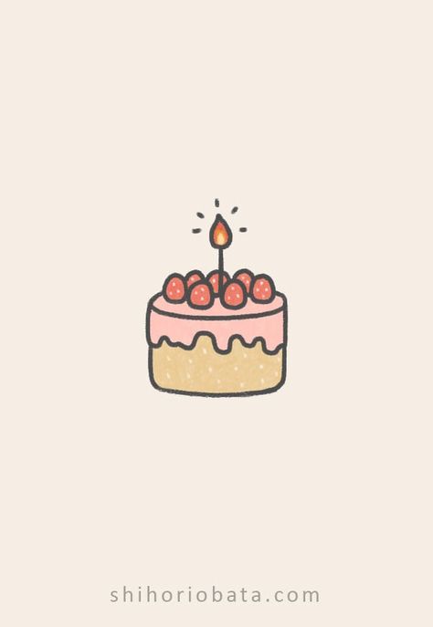 Food Drawing Ideas, Happy Birthday Doodles, Happy Birthday Drawings, Doodle Page, Birthday Doodle, Dibujo Simple, Cake Drawing, Food Drawings, Cute Easy Doodles