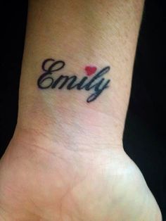 Emily Name Tattoo, Emily Tattoo, Tattoo Nombres, Lifeline Tattoos, Emily Name, Ideas Name, Rose Tattoo Meaning, Infinity Tattoo Designs, Omerta Tattoo