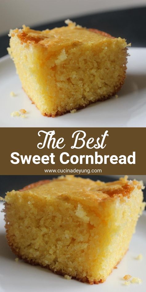 The Best Sweet Cornbread Recipe – CucinaDeYung Sweet Yellow Cornbread Recipe, Best Ever Cornbread Recipe, Cakey Cornbread Recipe, Crumbled Cornbread Recipes, Dense Cornbread Recipe, Easy Sweet Cornbread Recipe Jiffy, Cornbread Recipe With Corn Flour, Disneyland Cornbread Recipe, Cake Like Cornbread Recipe