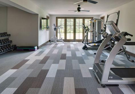 Best Home Gym & Workout Room Flooring Options | Home Remodeling Contractors | Sebring Design Build Modern English Tudor, Workout Room Flooring, Home Gym Flooring, Green House Design, Basement Gym, Exercise Room, Home Remodeling Contractors, Latest House Designs, Tudor Style Homes