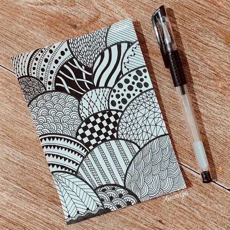 Doodle Patterns Easy, Zendoodle Art, Doodle Art For Beginners, Doddle Art, Easy Mandala, Zen Doodle Patterns, Easy Mandala Drawing, Mandala Art Therapy, Zen Doodle Art