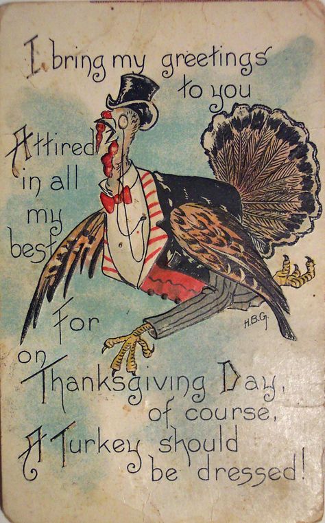 I bring my greetings to you attired in all my best, for on Thanksgiving Day, of course, a turkey should be dressed! Old Fashioned Thanksgiving, Vintage Thanksgiving Greeting Cards, Vintage Thanksgiving Greetings, Vintage Thanksgiving Cards, Thanksgiving Graphics, Thanksgiving Post, Thanksgiving Vintage, Thanksgiving Dressing, Tom Turkey