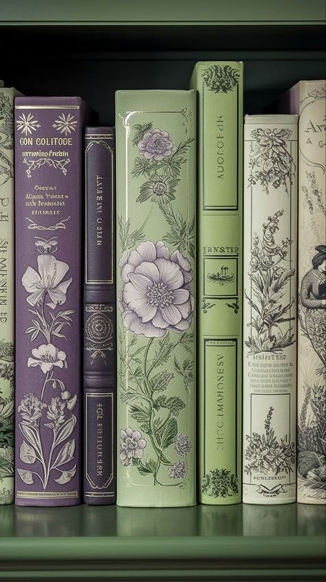 Purple Books, Book Images, Book Shelf, Purple Aesthetic, A Shelf, Green Aesthetic, Book Aesthetic, Vintage Books, Vintage Book