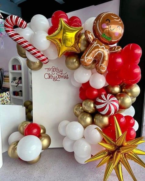 Christmas Balloon Arch Backdrop, Christmas Balloon Arch, Christmas Party Backdrop, Christmas Arch, Christmas Balloon Decorations, Holiday Party Decor, Winter Wonderland Theme, Wonderland Theme, Balloon Arrangements