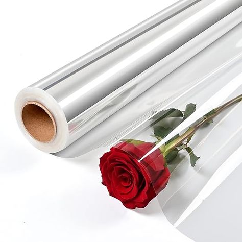 POPGIFTU Clear Cellophane Wrap Roll | 43CM Wide X 45M Long | 3 Mil Thicken Long Film Transparent Cellophane Wrap for Florist Wrapping, Food, Candy, Birthday Gifts, Flowers Crafts : Amazon.co.uk: Stationery & Office Supplies Bouquet Saint Valentin, Candy Birthday, Pull Bows, Food Candy, Cellophane Wrap, Chocolate Bouquet, Handmade Hair Accessories, Large Gift, Art And Craft