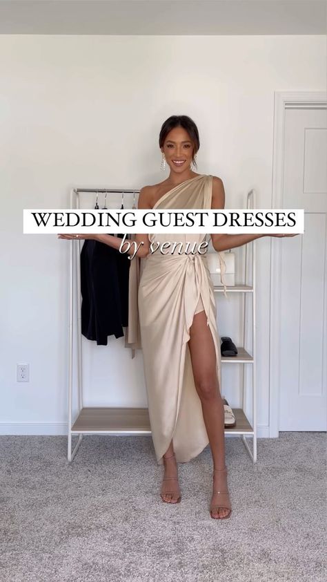 nenaevans on Instagram: Wedding Guest Dresses by Venue PART TWO 💍 Which is your fave?! Everything is linked on my LTK page and in the link in my bio under “Shop My… Wedding Guest Winery Outfit, Black Dress Wedding Guest Fall, Neutral Wedding Dress Guest, Neutral Color Dresses For Wedding Guest, Castle Wedding Guest Dress, Napa Valley Wedding Guest Dress, Beige Dress Wedding Guest, Hotel Wedding Guest Outfit, Yacht Club Wedding Guest Dress