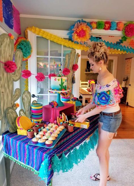 River's Taco TWOsday Fiesta | CatchMyParty.com Fiesta Birthday Party Ideas, Mexican Fiesta Birthday Party, Mexico Party, Mexican Birthday Parties, Mexican Party Decorations, Mexican Fiesta Party, Fiesta Birthday Party, Mexican Birthday, Fiesta Theme Party