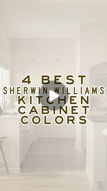 Loren Kreiss on Instagram: "Want to know the 4 best kitchen cabinet colors from Sherwin Williams? Let me know which one is your favorite in the comments below.

#kitchenrenovation #kitchencabinets #neutralhomedecor #whitekitchencabinets #cabinetry #paintgradecabinets #interiordesignideas #interiordesigntips #luxuryinteriordesign" Sherwin Williams Paint For Cabinets, Kitchen Cabinet Sherwin Williams Colors, Best Sherwin Williams Cabinet Colors, Sherwin Williams Loggia Cabinets, Neutral Ground Sherwin Williams Cabinets, Alabaster Sherwin Williams Kitchen, Sherwin Williams Kitchen Colors, Natural Linen Sherwin Williams Cabinets, Sherwin Williams Creamy Cabinets