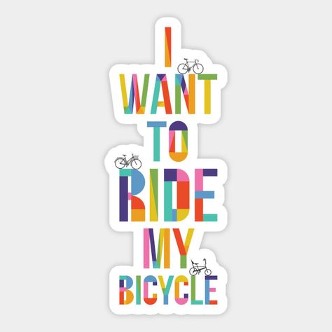 Bicycle Race Queen, Queen Typography, Queen Merch, Cycle Stickers, Bicycle Stickers, Queen Brian May, Bike Aesthetic, Great Song Lyrics, Bike Stickers