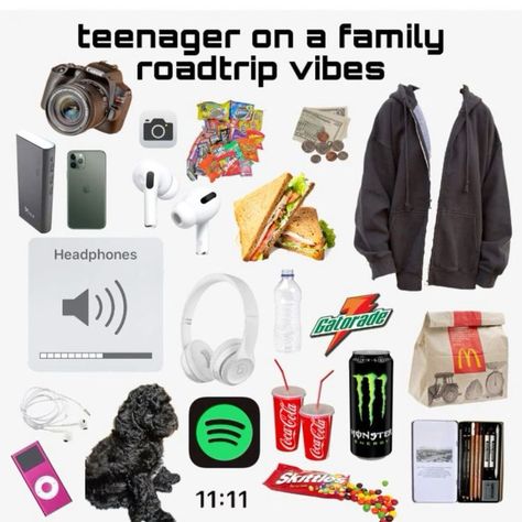 Teenager Aesthetic, Road Trip Kit, Niche Aesthetic, School Bag Essentials, Mood Clothes, Road Trip Essentials, Aesthetic Vibes, Mood Board Fashion, Swaggy Outfits