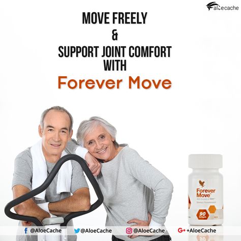 #ForeverMove The ability to move is often something we take for granted. Move freely and support joint comfort and flexibility with Forever Living Products latest and most clinically advanced joint and muscle supplement, Forever Move. Visit www.AloeCache.com to buy. Forever Move Supplements, Muscle Supplements, Take For Granted, Forever Living, Forever Living Products, Taken For Granted