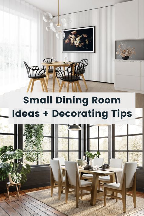 Transform you tiny dining room into a cosy oasis with these genius modern decorating tips. Dive into our guide for small dining room inspiration, featuring furniture for small dining rooms, dining furniture for small spaces, small living room paint and colour trends, laying out a small living space, choosing colours for small dining spaces, and laying out a small dining space. Unlock the potential of your space, with expert tips on smart décor choices and space-maximising tricks. Small Dining Room Inspiration, Small Dining Room Decor Ideas, Small Living Dining Room Ideas, Tiny Dining Room, Small Living Dining Room, Small Dining Room Ideas, Small Dining Space, Small Dining Rooms, Small Living Dining