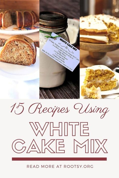 Indulge your sweet tooth with our delightful collection of recipes featuring the versatile white cake mix as the star ingredient! From decadent cupcakes to luscious layer cakes to cookies fo all kinds, these easy and creative recipes will elevate your baking game. Explore the world of flavors with our White Cake Mix Recipe Collection and have dessert on the table in no time! White Cake Box Recipes Ideas, White Cake Mix Into Spice Cake, White Cake Mix Coffee Cake, One Cake Mix Different Flavors, French Vanilla Box Cake Mix Recipes, What To Do With Cake Mix Boxes, White Cake Mix Cakes Recipes, What To Do With A White Cake Mix Simple, Cake Mix Desserts Condensed Milk