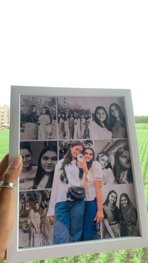 Photo Collage Diy, Collage Photo Frame Design, Birthday Photo Collage, Diy Photo Book, Photo Collage Gift, Bff Gifts Diy, Birthday Photo Frame, Birthday Collage, Birthday Card Drawing