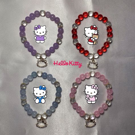 * Hello kitty single bracelets * • • • • #beadedbracelets #hellokitty #braceletsoftheday #braceletsofinstagram #charmbracelets #handmadebracelets #bbm #reels #foryoupage Funky Bracelets, Hello Kitty Bracelet, Ideas Regalo, Ganesh Art Paintings, Bracelet Inspiration, Kitty Stuff, Ganesh Art, Bead Charms Diy, Bead Ideas