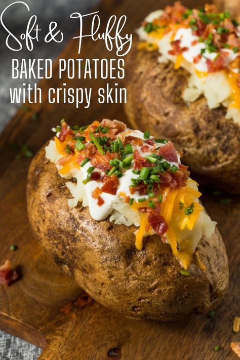 Crispy Skin Baked Potatoes In The Oven, Cook Baked Potato In Oven, Baked Potatoes In Oven No Foil, Baked Idaho Potatoes In The Oven, Bake Small Potatoes In Oven, Restaurant Baked Potatoes In The Oven, Fastest Way To Cook Baked Potatoes, Fluffy Baked Potatoes In The Oven, Large Baked Potatoes In The Oven