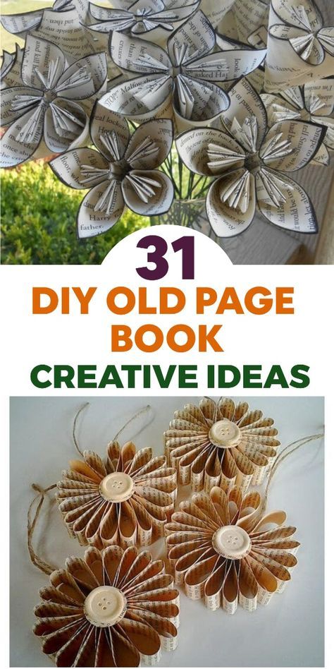 📚 Rediscover the magic of vintage storytelling with our step-by-step guide to DIY Old Page Book crafts! Transform forgotten pages into unique bookmarks, wall art, or even personalized journals. Unleash your creativity and give new life to old books. Join our community of book lovers today! #DIYBookCrafts #VintageStorytelling #BookLovers Book Crafts Recycled, Crafts Using Old Books, Decorating With Old Books, Book Paper Crafts, Book Themed Crafts, Recycled Book Crafts, Diy Vintage Books, Upcycled Books Crafts, Repurposed Books