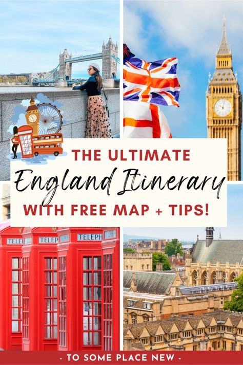 Ultimate England Itinerary 10 day pin 10 Day Itinerary England, England Itinerary One Week, England Itinerary 10 Days, 10 Days In England, 10 Days In Europe, England Itinerary, Backpacking Guide, European Itineraries, Travel England