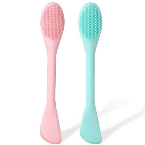 PRICES MAY VARY. 【Double-Ended Design】Silicone face scrubber has two different ends. The spoon-shaped end helps you apply the product from the jar to your face for skin care. The face cleansing brush other end is soft silicone that can be massaged into the skin in circular motions for deep cleansing. 【Soft Material】The face wash brush applicator is made of soft silicone, smooth and soft and face mask brush will not make your skin feel pain. Face mask spatula for cleaning and exfoliating very saf Modeling Mask, Silicone Face Mask, Face Scrub Brush, Facial Scrubber, Face Wash Brush, Dream Products, Face Mask Brush, Mask Brush, Skincare Brush