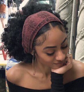 Headwrap Hairstyles, Cabello Afro Natural, Makeup Tip, Quick Natural Hair Styles, Hair Scarf Styles, Cute Curly Hairstyles, Girls Natural Hairstyles, Pelo Afro, Hairdos For Curly Hair