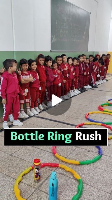 Raj Vedanta School on Instagram: "Junior kindergarten students played a fun indoor sport with water bottles and rings.  #playbasedlearning #kindergartenactivity #kindergartenstudents #bhopalbestschool #rajvedanta" Activity For Junior Kg, Physical Indoor Activities For Preschoolers, Physical Education For Kindergarten, Indoor Activities For Kindergarten, Physical Education Activities For Kids, Indoor Activity For Kids, Sports Activities For Kindergarten, Sports Activity For Kids Preschool, Sports Games For Preschool