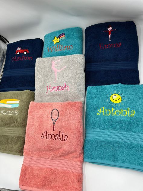 20% off Sitewide with Free Shipping! Personalized 100% Cotton Bath Towel https://etsy.me/3U3gXZQ #personalizedtowel #towel #bathtowel #birthdaygift #anniversarygift ##christmasgift #graduationgift #hisandher #bathroomdecor #homegoods #etsy #personalizedgifts #christmas Embroidery Towels Ideas, Monogrammed Towels, Embroidery Towels, Towel Embroidery Designs, Embroidered Bath Towels, Personalized Bath Towels, Monogram Towels, Towel Embroidery, Towels Kids