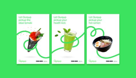 Multiadaptor works on Quiqup – “a truly flexible brand for a truly flexible service” - Design Week Cv Inspiration, Type Logo, Food Graphic Design, Food Poster Design, Social Media Design Inspiration, Media Sosial, Instagram Design, Menu Restaurant, Post Design