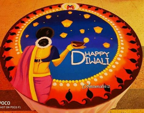 Lady Rangoli Design, Cartoons Rangoli Design, Cartoons Rangoli, Happy Diwali Rangoli, Rangoli Designs For Competition, Poster Rangoli, Easy Rangoli Designs Videos, Very Easy Rangoli Designs, Rangoli Designs Photos