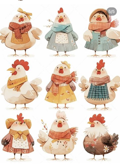 Chicken Cute Drawing, Chicken Illustration Cute, Chicken Character Design, Chicken Drawing Cute, Cute Chicken Drawing, Tea Pot Illustration, Draw A Chicken, Kawaii Chicken, Chicken Drawing