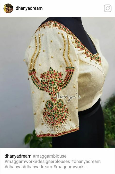 Painting Blouses, 50 Blouse Designs, Maggam Work Designs, Aari Designs, Maggam Works, Cutwork Blouse Designs, Blouse Design Images, New Blouse Designs, Design Blouse