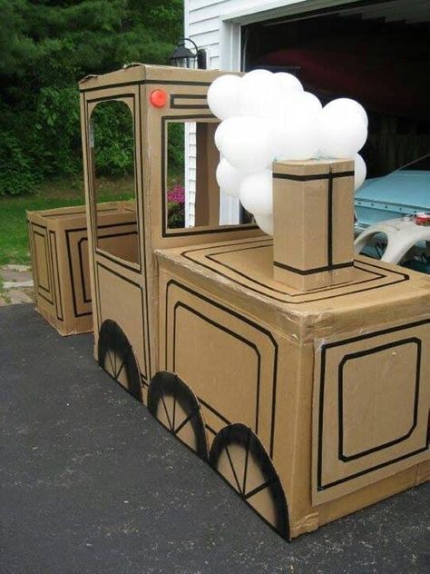 Cardboard Train, Polar Express Party, Thomas The Train Party, Hantverk Diy, Thomas Birthday, Cardboard Toys, Train Theme, Trains Birthday Party, Train Party