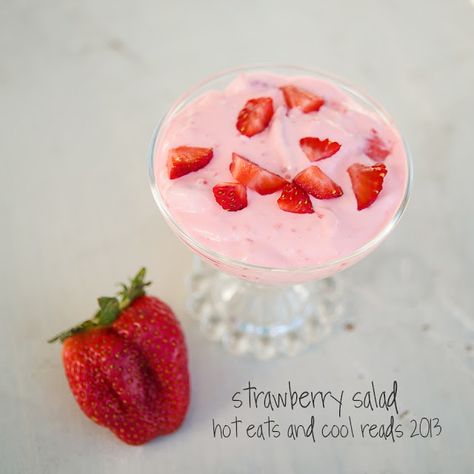 Strawberry Tapioca Salad from Hot Eats and Cool Reads Rhubarb Fluff, Tapioca Salad, Strawberry Tapioca, Cheesecake Deserts, Fluff Salad, Tapioca Pudding, Strawberry Jello, Jello Salad, Strawberry Salad