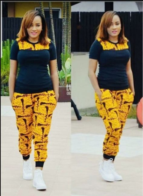 4d6e4749289c4ec58c0063a90deb3964desc51654101ri Ankara Trousers, African Print Tops, Ethno Style, African Fashion Designers, African Dresses Modern, African Wear Dresses, Afrikaanse Mode, African Fashion Ankara, African Fashion Modern