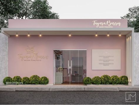 Exterior Beauty Salon, Beauty Salon Exterior Design, Botique Interiors Ideas, Makeup Store Design, Botique Interiors, Nail Salon Interior Design, Nail Salon Interior, Esthetician Room Decor, Spa Room Decor