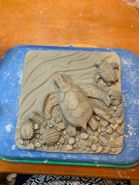 Clay Tile Ideas Ceramic Art, 3d Pottery Ceramic Art, Clay Relief Tiles Ideas, Slab Relief Ideas, Clay Art On Board, 3d Ceramic Tiles, Low Relief Sculpture Clay, Texture Clay Ideas, Ceramic Relief Sculpture