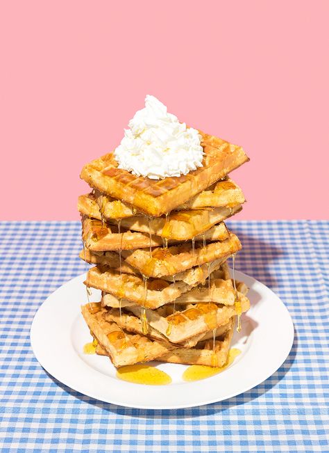 art direction | waffles food styling still life photography - Danielle Basser Breakfast Photography, Photo Food, Food Photography Inspiration, Photography Food, Food Photography Styling, Waffle Recipes, Flat Color, Best Breakfast, Beautiful Food