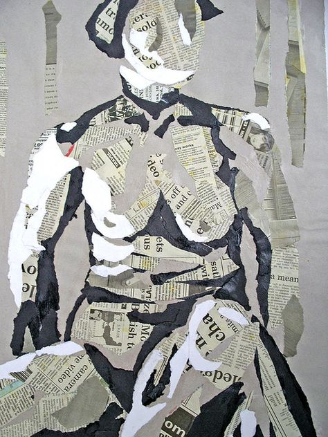 Collage: Life Drawing | by julie cochrane The Human Figure Art, Human Figure A Level Art, Human Body Gcse Art, Art Of Collage, Human Body Art Project, Human Forms Art, Human Figure Gcse Art, Collage And Drawing, Human Form Art A Level