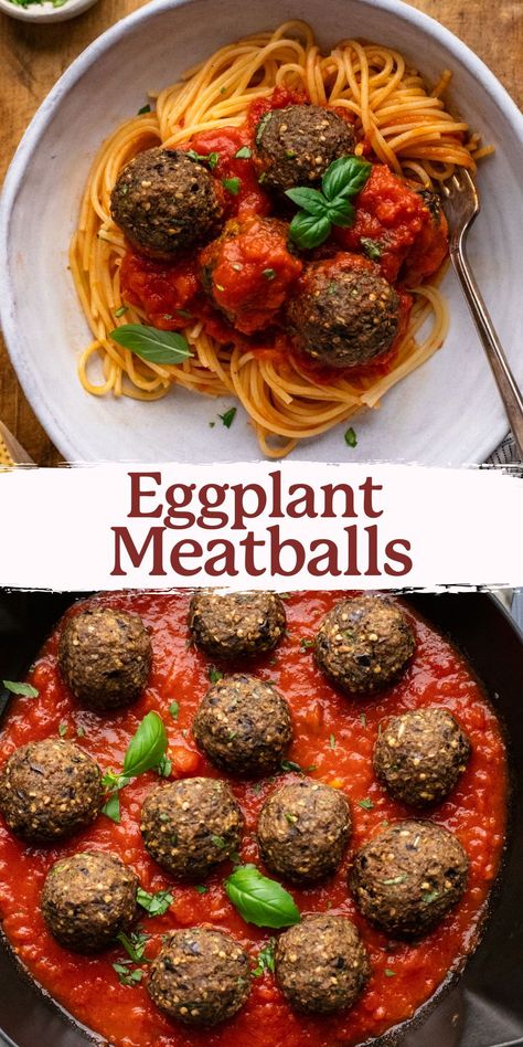 This delicious eggplant meatball recipe is the perfect “meatless” version of an Italian classic. These vegetarian meatballs are filled with roasted eggplant, parmesan cheese, breadcrumbs, and fresh basil. Easy to make gluten-free, too. Try it tonight with your garden eggplant! Sauteed Eggplant, Eggplant Meatballs, Vegetarian Appetizer, Vegetarian Meatballs, Italian Seasonings, Vegan Eggplant, Goddess Dressing, Eggplant Dishes, Eggplant Recipes