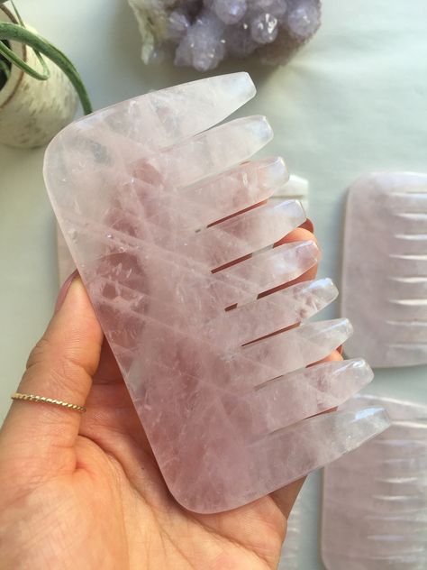 Quartz Rose, Crystal Items, Crystals And Gemstones, True Love, Crystal Healing, Comb, Rose Quartz, Body Care, Self Love