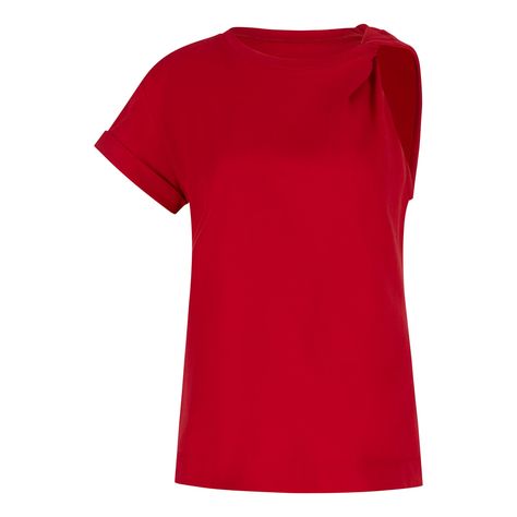 Casual with a twist—our comfy top subverts expectations with a unique twisted design, lending it a modern look. Style yours up or down depending on the occasion. FEATURES: T-shirt with a twisted shoulder detail. 100% Handmade. MATERIALS & CARE:  Content: 100% Cotton Care: Machine wash on cold (30ºC) with a mild detergent.