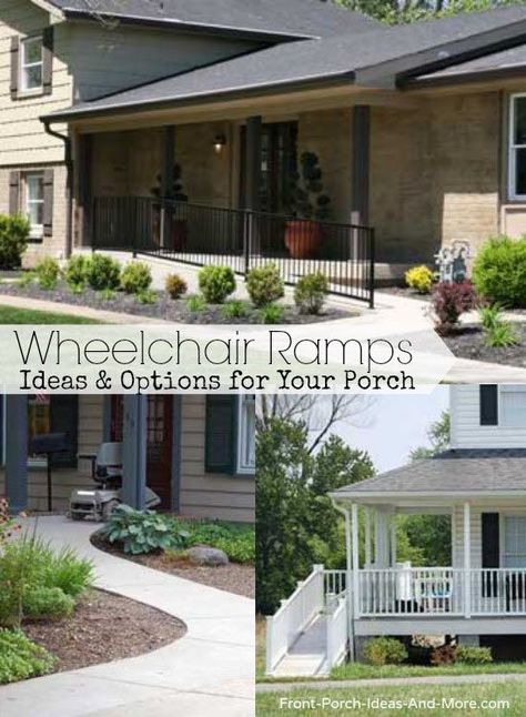 Porch With Ramp, Wheelchair Ramp Design, Outdoor Ramp, Accessible House, Portable Wheelchair Ramp, Ramp Design, Access Ramp, Rise And Run, Building A Porch