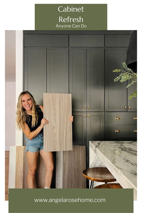 If you aren't in love with your cabinets, you DONT have to start from scratch! Try refreshing the cabinets in your home with Nieu. Angela Rose Home, Kitchen Cabinets Fronts, Floating Bench, New Cabinet Doors, Angela Rose, Refacing Kitchen Cabinets, Cabinet Fronts, Cabinet Refacing, Sherwin Williams Colors