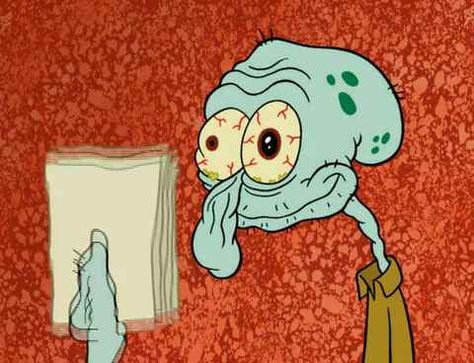 27 Squidward Faces Every College Student Will Recognize  | When you hand in a paper the second it’s due. Squidward Art, Funny Spongebob Memes, College Memes, Nursing School Humor, Nursing Memes, College Kids, Spongebob Memes, School Memes, College Humor