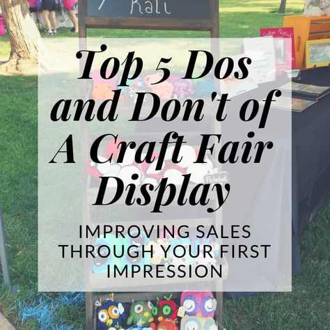 Top 5 Dos and Don'ts of Craft Fair Displays | Hooked by Kati Craft Fair Vendor, Craft Fair Table, Craft Fair Booth Display, Craft Show Booths, Craft Show Booth, Fair Display, Craft Fairs Booth, Craft Booth Displays, Craft Stalls