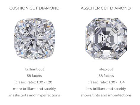 Cushion Cut Wedding Rings, Radiant Diamond Rings, Diamond Facts, Jewelry Knowledge, Radiant Cut Engagement Rings, Radiant Engagement Rings, Future Engagement Rings, Asscher Cut Diamond, Engagement Rings Cushion