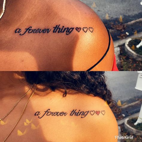 @tinyybadddiee💛 Black Matching Tattoos Couples, Matching Tattoos For Sisters Of 3, Mom And Siblings Tattoo, Matching Tattoos Y2k, Tattoo Ideas Sister Sibling, Best Friend Tattoos Black People, Best Friend Tattoos 3 People, 4 Lifers Tattoo, Mom Matching Tattoos