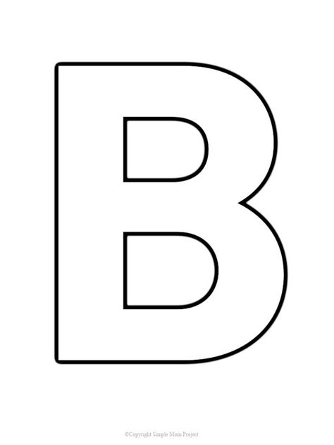 Easy Letter B Crafts For Preschool, Letter B Free Printable Worksheets, The Letter B Crafts, Letter B Bear Craft, Free Letter B Printables, Letter B Template Free Printable, Letter B Activity For Toddlers, Letter B Coloring Pages Free Printables, Uppercase Letter Tracing Printables Free