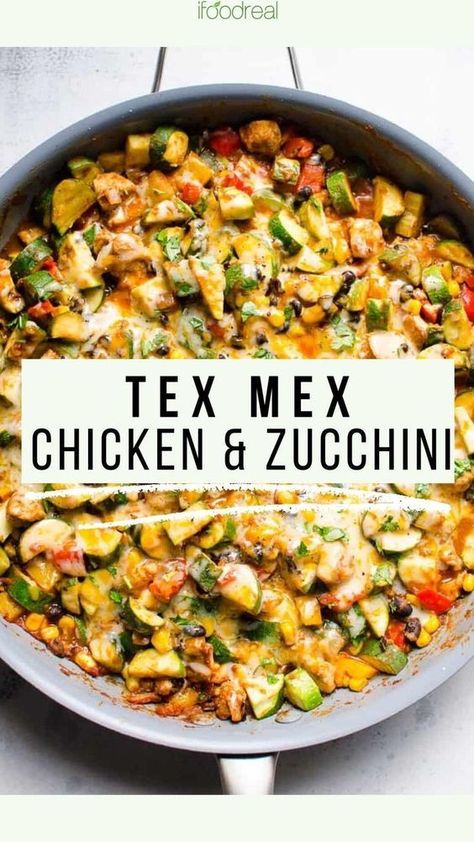 Chicken And Zucchini, Tex Mex Chicken, Black Beans Corn, Crockpot Healthy, 30 Minute Dinners, Chicken Zucchini, One Skillet, Mexican Chicken, Health Dinner