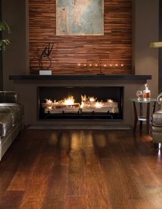 Christmas DIY: 17 Fireplace Decorat 17 Fireplace Decoration Ideas #christmasdiy #christmas #diy Horizontal Fireplace, Design Camino, Transitional Fireplace, Fireplace Tv Wall, Linear Fireplace, Fireplace Remodel, 아파트 인테리어, Home Fireplace, Fireplace Makeover