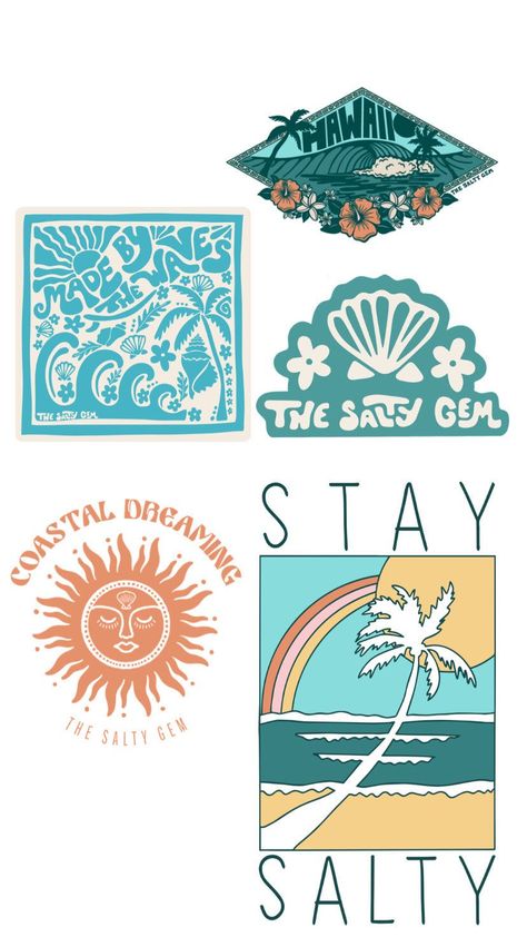 Discover The Best Professional Services in Graphic Design, Digital Marketing, Animation, Writing, and More Beachy Stickers Printable, Coastal Stickers, Cool Sticker Ideas, Summer Vibes Stickers, Beachy Stickers, Hawaii Drawing, Hawaii Stickers, Surfer Stickers, Waves Sticker